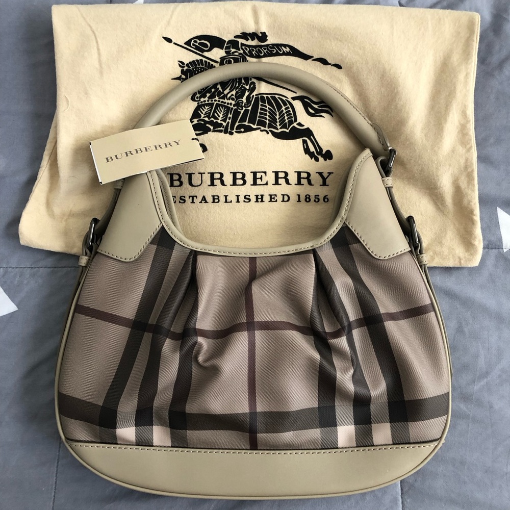 Burberry Smoked Check Hobo Bag (NWT)